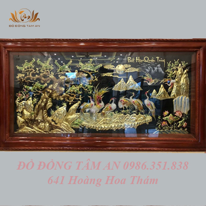 Tranh Bát Hạc Quần Tùng