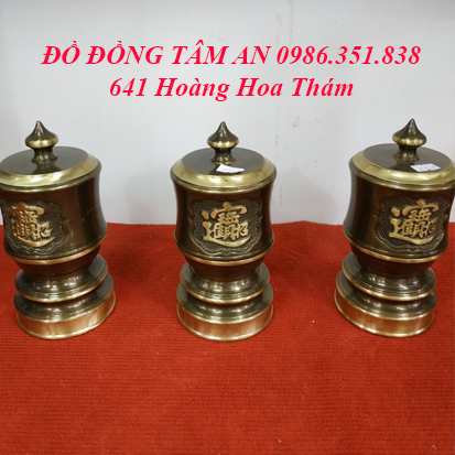 Bộ 3 đài đựng nước, gạo, muối