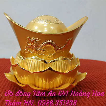 Thỏi vàng đài sen cao 